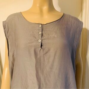 Magnolia Pearl Silk Slate Blue Sleeveless Dress